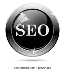 SEO icon. Internet button on white background. EPS10 vector 