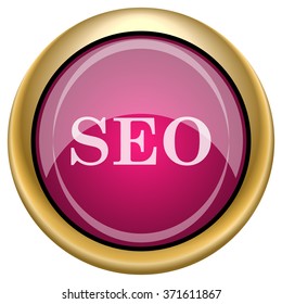 SEO icon. Internet button on white background. EPS10 vector.