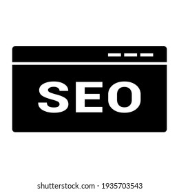 Seo Icon Isolated on White Background Flat Style. Seo Code Symbol for your Web Site Design, Logo, App, UI. Vector Illustration