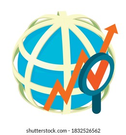 Seo icon. Isometric illustration of seo vector icon for web
