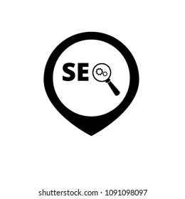 SEO icon and map pointer
