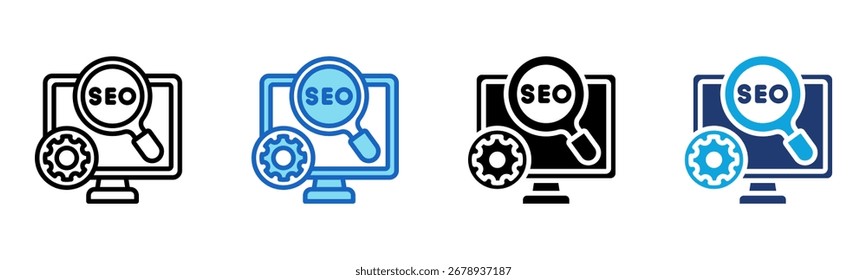 Icono de Seo Multi Style Ilustración vectorial