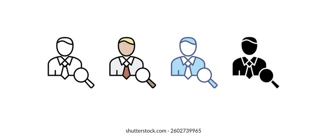 Seo icon with multiple style
