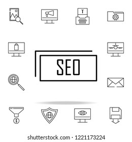 SEO icon. seo and online marketing icons universal set for web and mobile