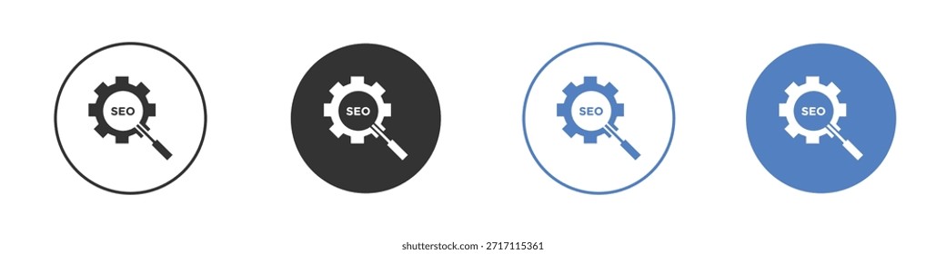 SEO icon pictogram set. Vector icon designs