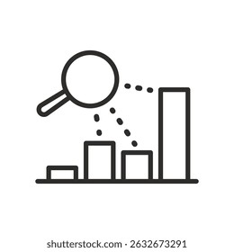 seo icon, prediction market, financial review or analysis, vector illustration