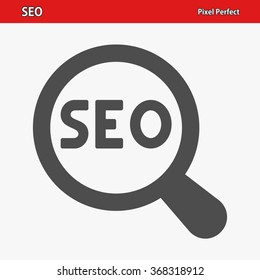 SEO Icon. Professional, pixel perfect icons optimized for both large and small resolutions. EPS 8 format.