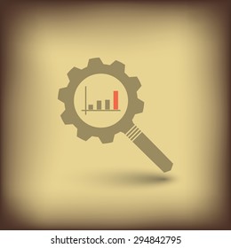 SEO icon in retro designed color
