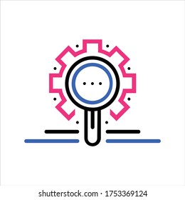 Icono SEO | Símbolo de búsqueda | Icono del vector de optimización del motor de búsqueda