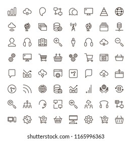 Seo icon set. Collection of high quality outline social media pictograms in modern flat style. Black serach symbol for web design and mobile app on white background. Web line logo.