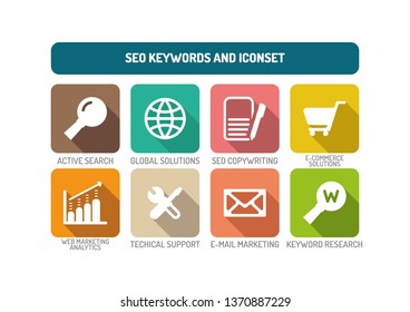 Seo Icon Set Concept