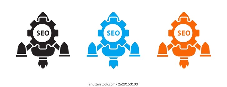 SEO icon set isolated on white background