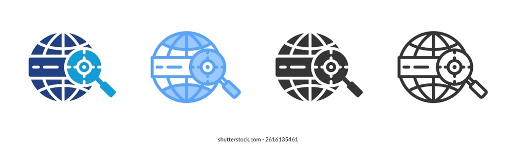 Seo icon set multiple style collection