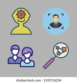 seo icon set. vector set about user, users and search icons set.