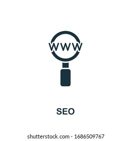 Seo icon. Simple line element Seo symbol for templates, web design and infographics