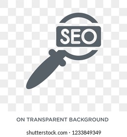 Seo icon. Trendy flat vector Seo icon on transparent background from Programming collection. 