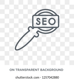 Seo icon. Trendy flat vector Seo icon on transparent background from Programming collection. High quality filled Seo symbol use for web and mobile
