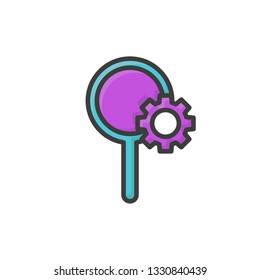 seo icon vector filled outline