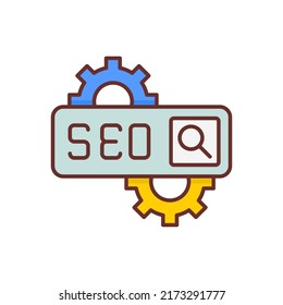 SEO icon in vector. Logotype