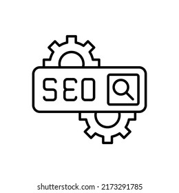 SEO icon in vector. Logotype