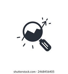 SEO-Symbol. Vektorgrafik.Editierbarer Strich.Lineares Stilzeichen zur Verwendung Webdesign, logo.Symboldarstellung.