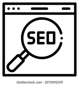 seo icon for website, application, printing, document, poster design, etc.
