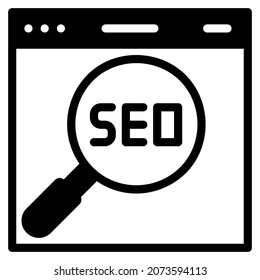 seo icon for website, application, printing, document, poster design, etc.
