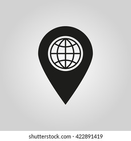 The SEO icon. WWW and browser, development, search symbol. UI. Web. Logo. Sign. Flat design. App. Stock vector