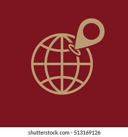 The SEO icon. WWW and browser, development, seo symbol. UI. Web. Logo. Sign. Flat design. App. Stock vector