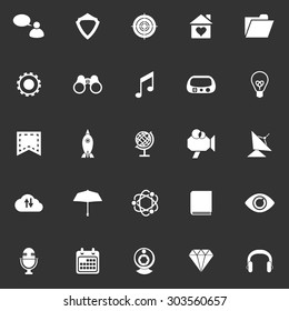 SEO icons on gray background, stock vector