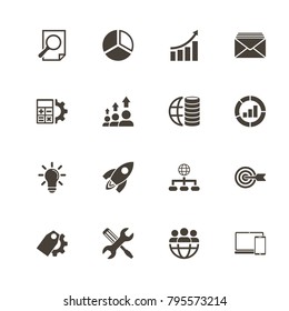 Seo icons. Perfect black pictogram on white background. Flat simple vector icon.