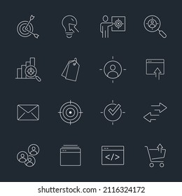 seo icons set . seo  pack symbol vector elements for infographic web