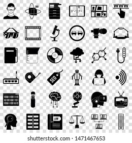 Seo icons set. Simple style of 36 seo vector icons for web for any design