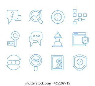 seo icons set web and mobile UI