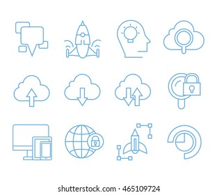 seo icons set web and mobile UI