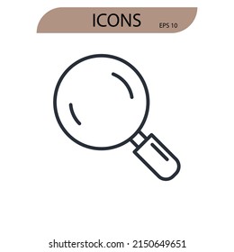símbolo de iconos de seo elementos vectoriales para web infográfica