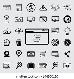 SEO icons to use for web and mobile. Vector illustration.

