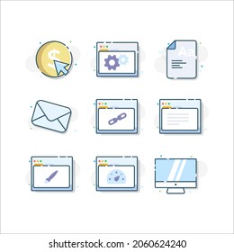 SEO icons. Vector line icons set. Premium quality. Simple thin line design. Modern outline symbols collection, pictograms.