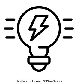 Seo idea bulb icon outline vector. Kpi site. Business trend