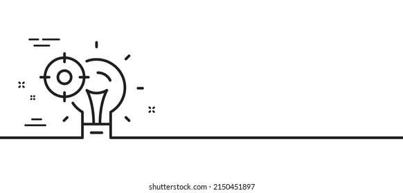 Seo idea line icon. Web targeting sign. Traffic management symbol. Minimal line illustration background. Seo idea line icon pattern banner. White web template concept. Vector