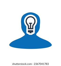 SEO Ideas Flat Blue Icon Isolate On White Background Vector Illustration | Seo Icons