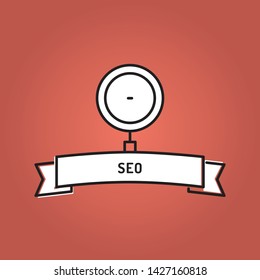 SEO AND ILLUSTRATION ICON CONCEPT
