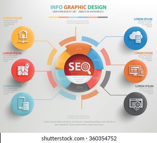
SEO Info Graphic Design,clean Vector