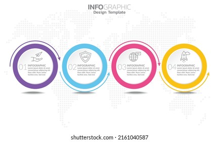 SEO Infographic 4 steps seo for content, diagram, flowchart, steps, parts, timeline, workflow, chart. 