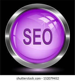 Seo. Internet button. Vector illustration.