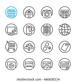 SEO and Internet icons with White Background 