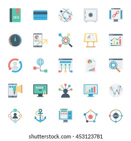 SEO and Internet Marketing Colored Vector Icons 5