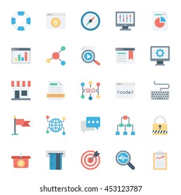 SEO and Internet Marketing Colored Vector Icons 3