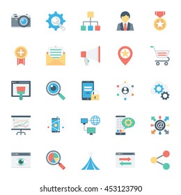 SEO and Internet Marketing Colored Vector Icons 2