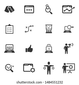 SEO & Internet Marketing Icon Set - Grey Series